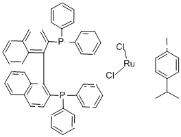 氯代[(S)-(-)-2,2'-二(二苯基膦)-1,1'-聯(lián)萘](P-傘花素)氯化釕(II)